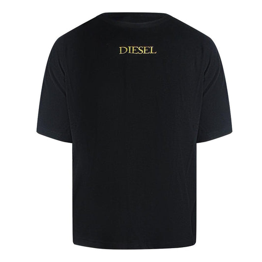 Black - Front - Diesel Mens Logo Cotton T-Shirt