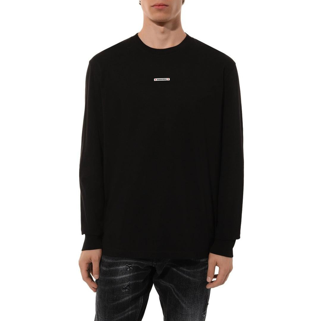 Classic Black - Back - DSquared2 Unisex Adult Cotton Long-Sleeved T-Shirt