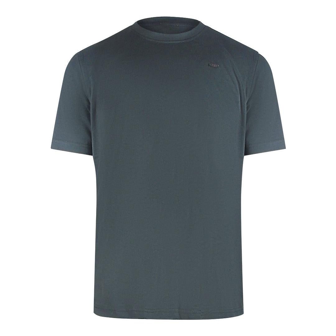 Grey - Front - Diesel Mens Small Logo Cotton T-Shirt