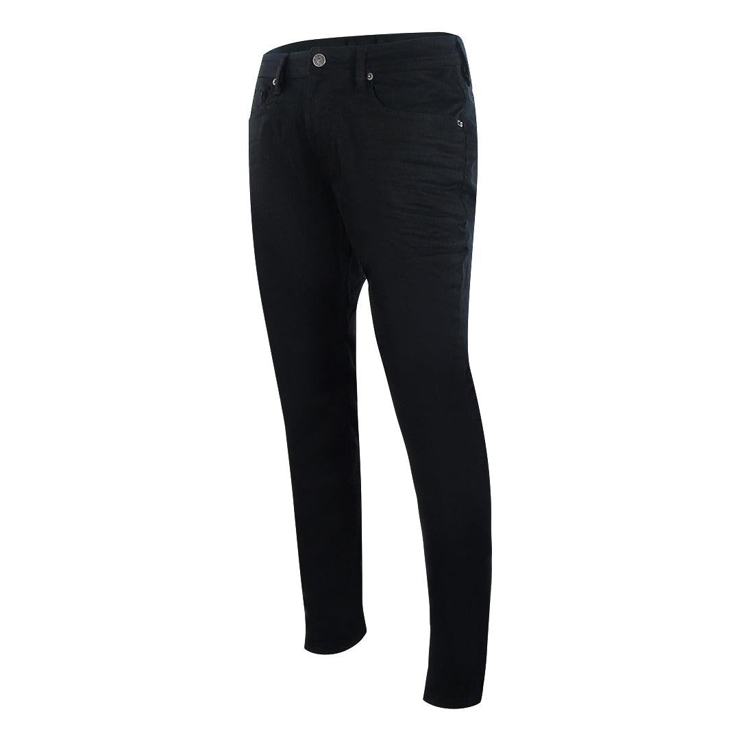 Black Denim - Side - Diesel Mens 1979 Sleeker-R Denim Jeans