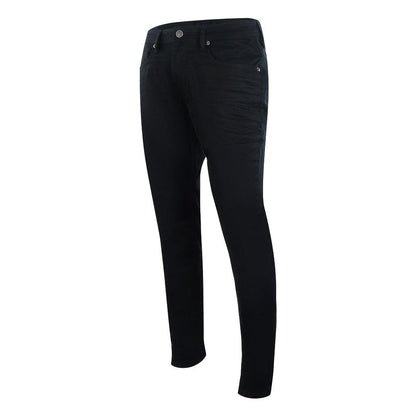 Black Denim - Side - Diesel Mens 1979 Sleeker-R Denim Jeans