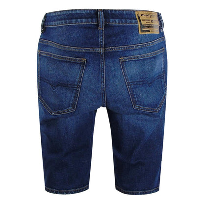 Blue Denim - Back - Diesel Mens Cotton Denim Shorts