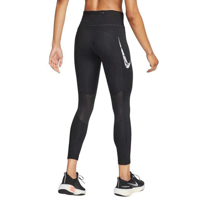 Black - Back - Nike Womens-Ladies Logo Leggings