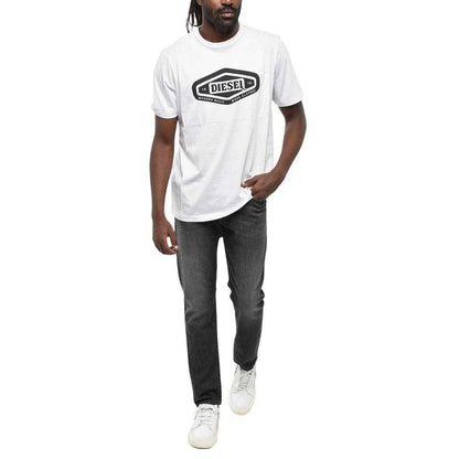 White - Lifestyle - Diesel Mens Basic Logo T-Shirt