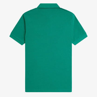 Deep Mint - Back - Fred Perry Womens-Ladies Plain Cotton Polo Shirt