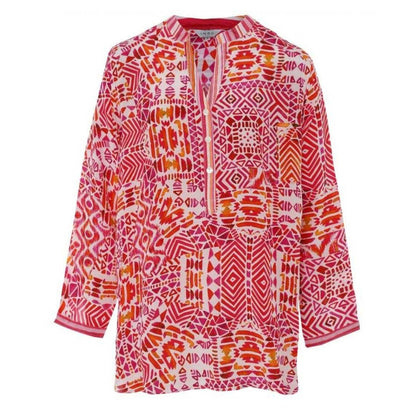 Multicoloured Print - Front - Inoa Womens-Ladies Fashion Shiraz 1923 Milano Evening Shirt