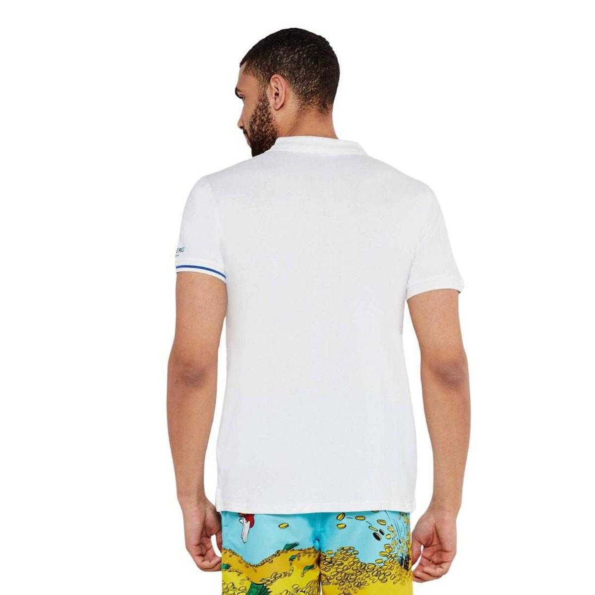 Iceberg-White - Lifestyle - Ice Iceberg Mens Cotton Blend Regular Polo Shirt