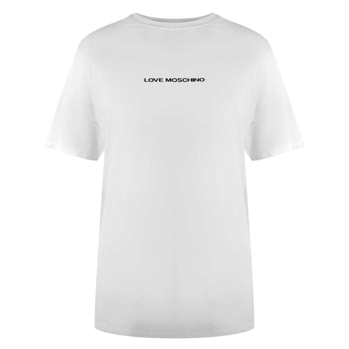 White - Front - Love Moschino Womens-Ladies Love Short-Sleeved Everyday T-Shirt