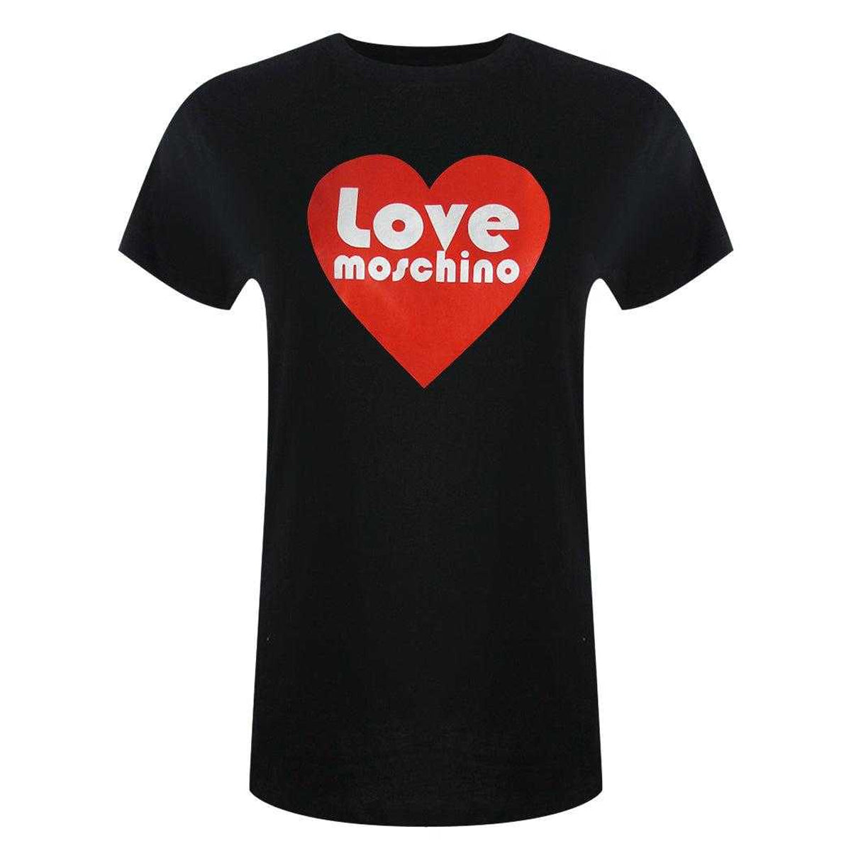 Black - Front - Love Moschino Womens-Ladies Cotton T-Shirt