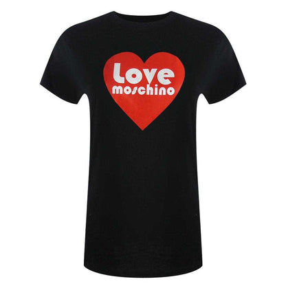 Black - Front - Love Moschino Womens-Ladies Cotton T-Shirt