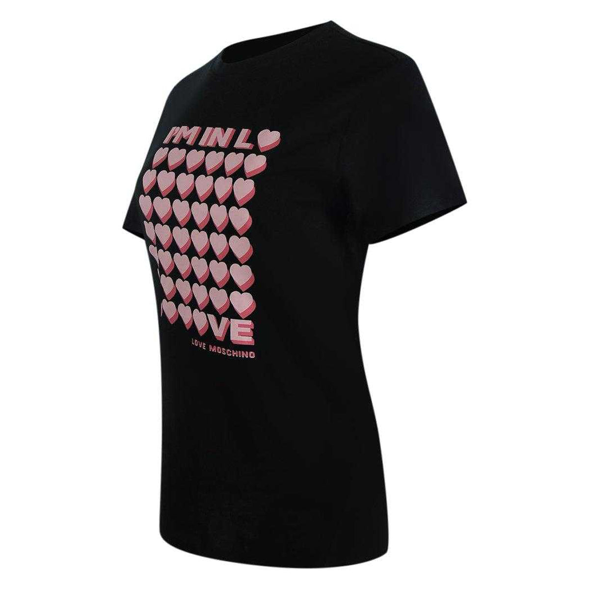 Black - Side - Love Moschino Womens-Ladies I´m So In Love Everyday T-Shirt