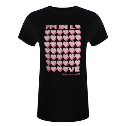 Black - Front - Love Moschino Womens-Ladies I´m So In Love Everyday T-Shirt