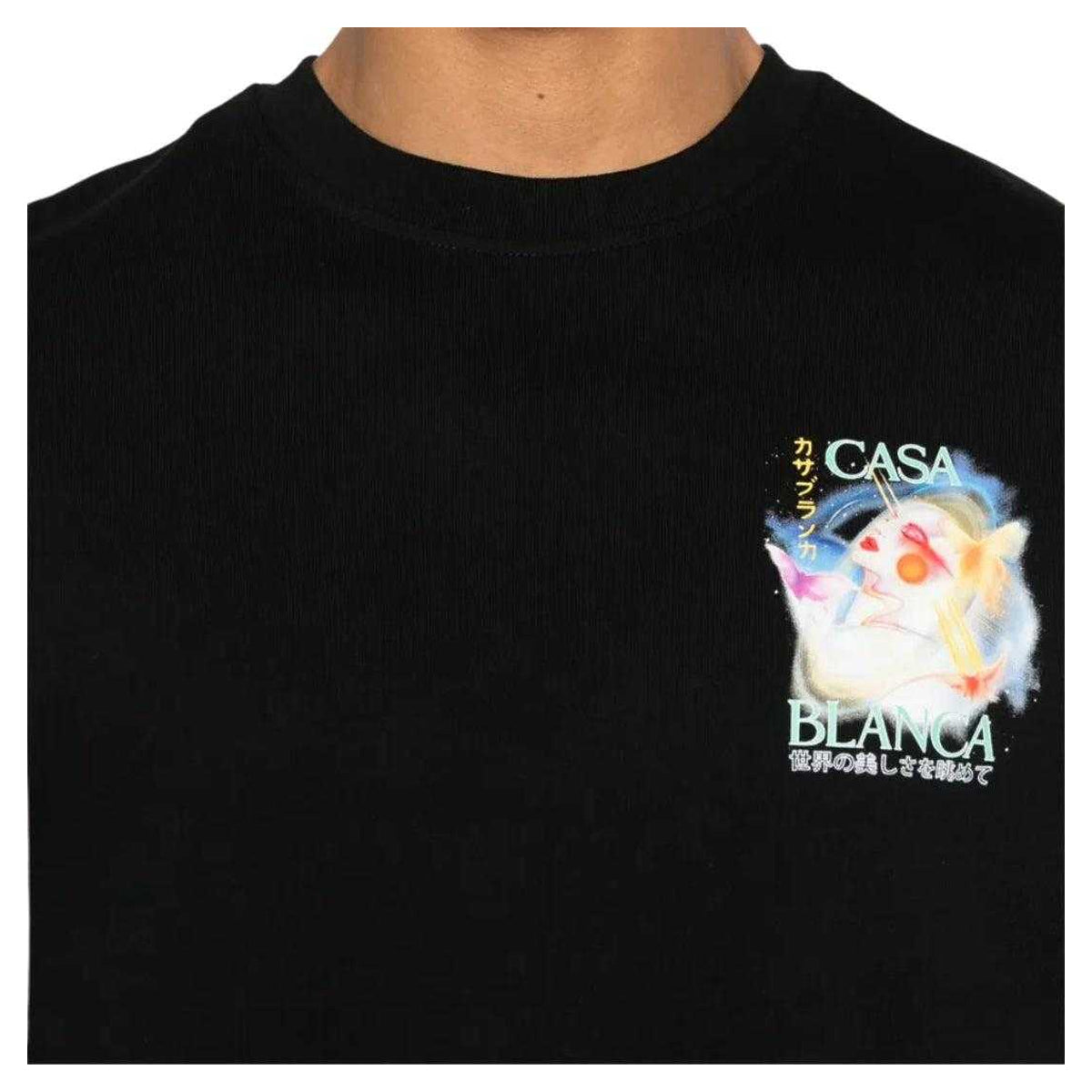 Black - Side - Casablanca Unisex Adult Galactica T-Shirt