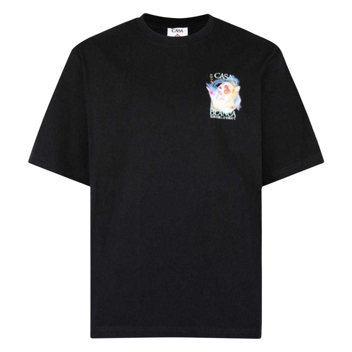 Black - Front - Casablanca Unisex Adult Galactica T-Shirt