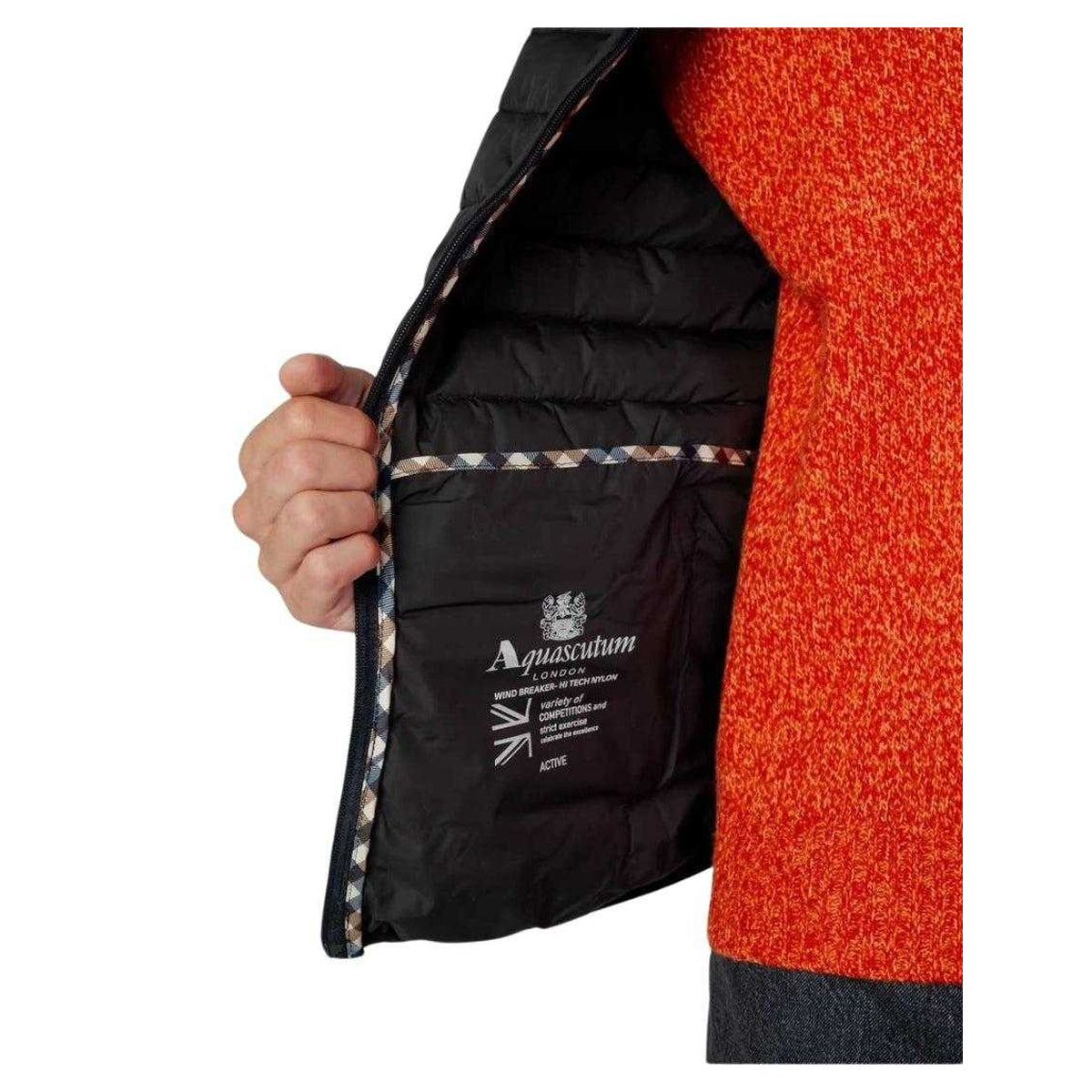 Black - Lifestyle - Aquascutum Mens Active Mock Neck Jacket