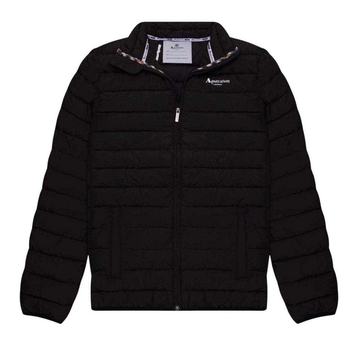 Black - Front - Aquascutum Mens Active Mock Neck Jacket