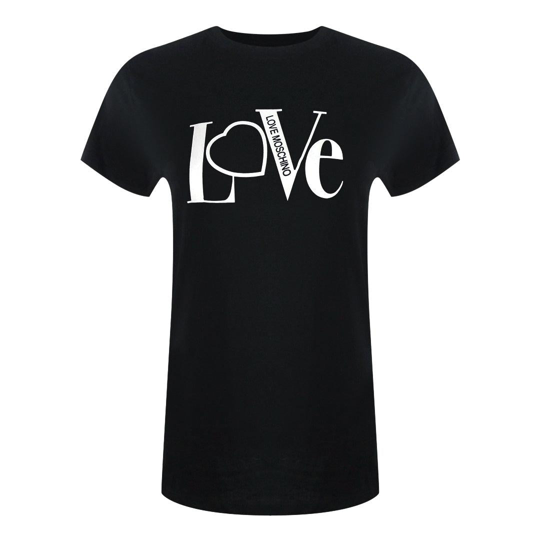 Black - Front - Love Moschino Womens-Ladies Cotton T-Shirt