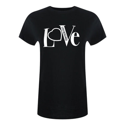 Black - Front - Love Moschino Womens-Ladies Cotton T-Shirt