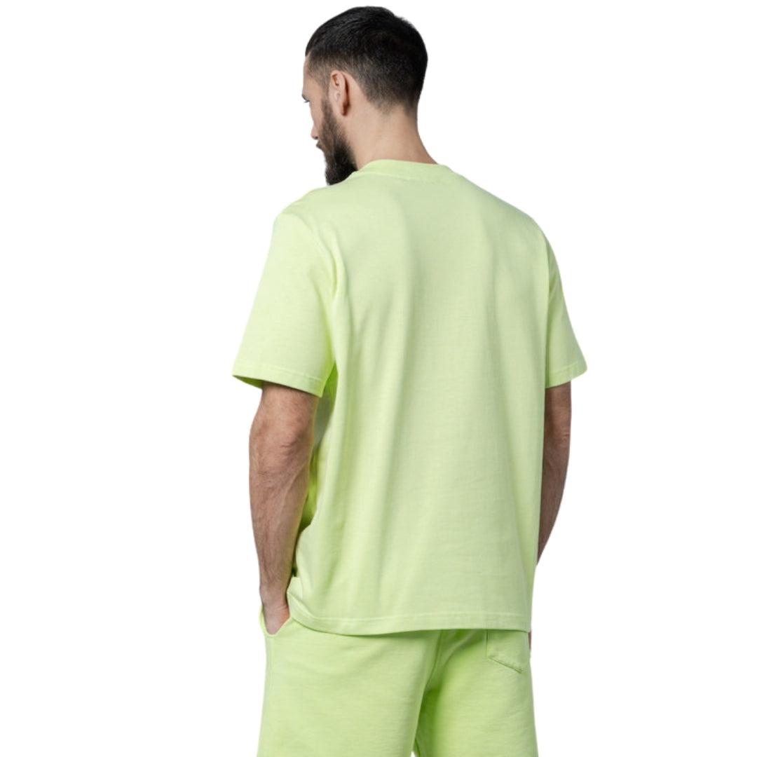 Pale Green Print - Back - Casablanca Mens Tennis Club T-Shirt