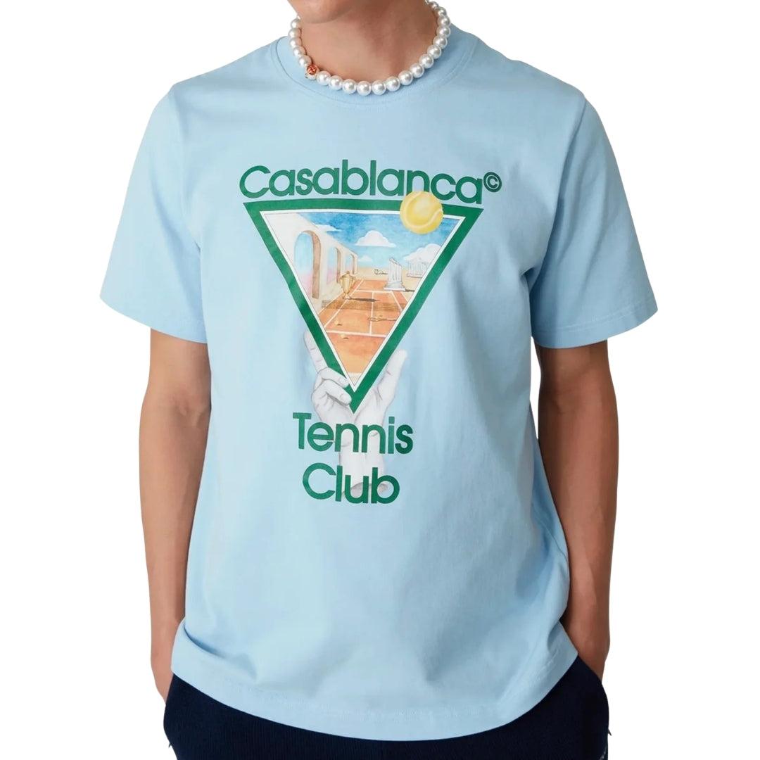 Blue - Side - Casablanca Mens Tennis Club Tennis T-Shirt