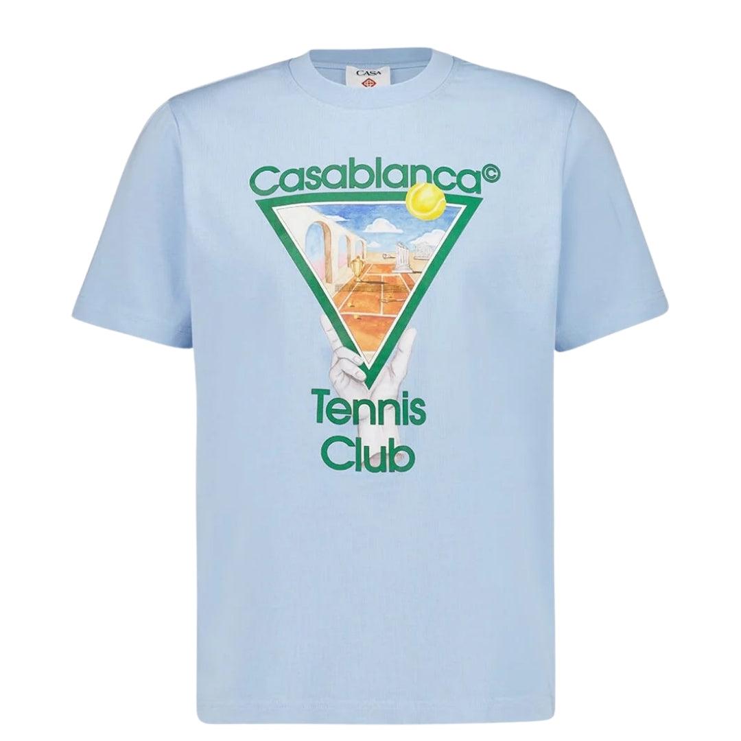 Blue - Front - Casablanca Mens Tennis Club Tennis T-Shirt