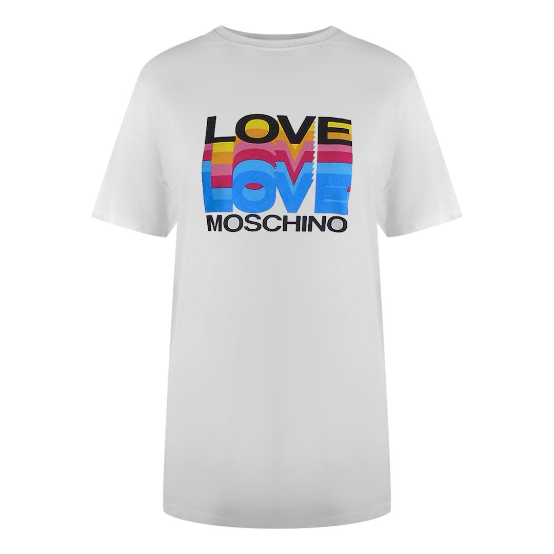 White - Front - Love Moschino Womens-Ladies Love Cotton Short-Sleeved T-Shirt