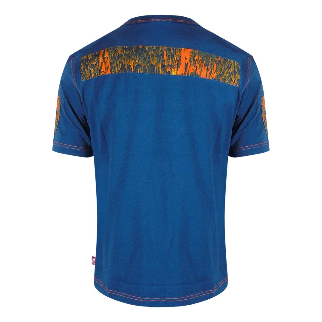 Ensign Blue - Back - Diesel Mens Logo Cotton T-Shirt