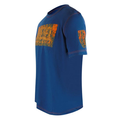 Ensign Blue - Side - Diesel Mens Logo Cotton T-Shirt