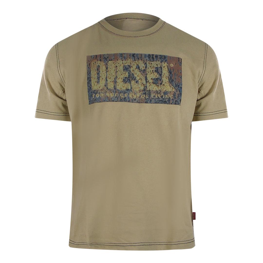 Pelican - Front - Diesel Mens Logo Cotton T-Shirt