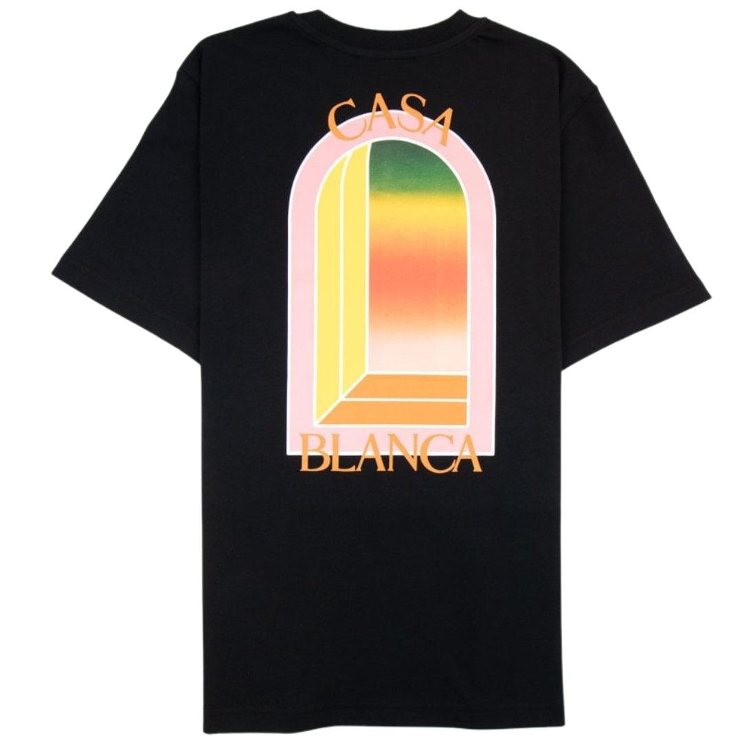 Black Gradient - Back - Casablanca Unisex Adult Cotton Everyday T-Shirt