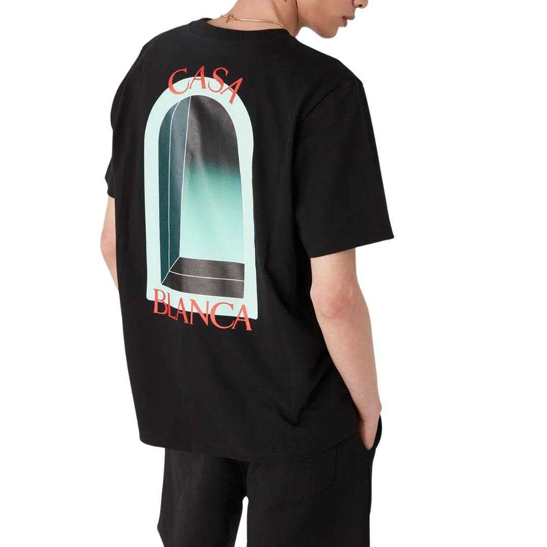 Black Gradient - Back - Casablanca Mens L´Arche Cotton T-Shirt