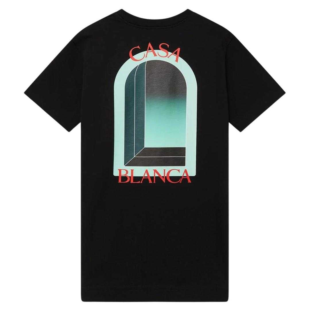 Black Gradient - Front - Casablanca Mens L´Arche Cotton T-Shirt