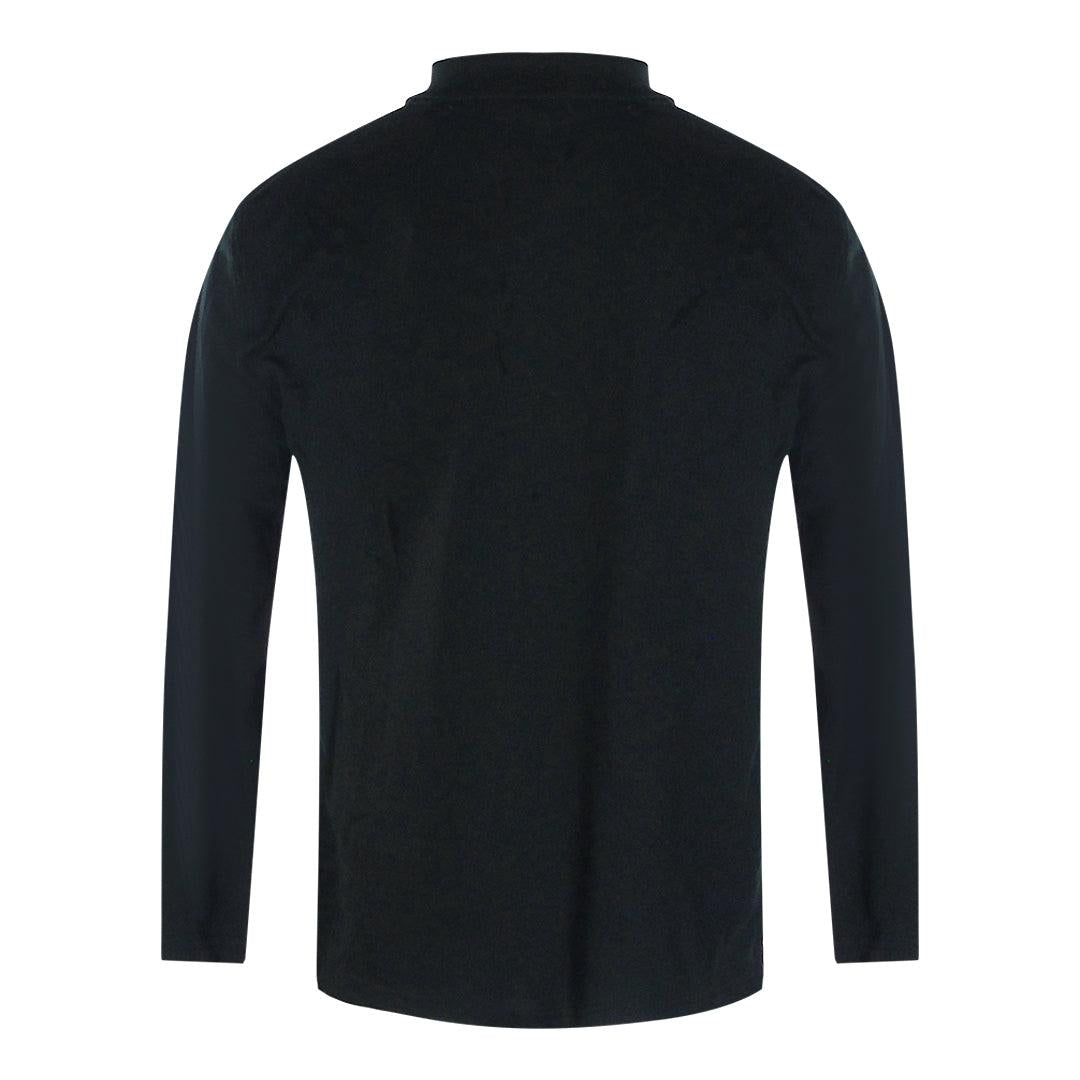 Black - Back - Love Moschino Mens Heart Cotton Long-Sleeved Polo Shirt
