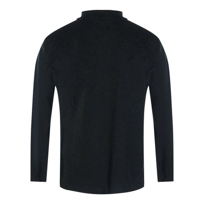 Black - Back - Love Moschino Mens Heart Cotton Long-Sleeved Polo Shirt