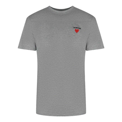 Grey - Front - Love Moschino Mens Cotton T-Shirt