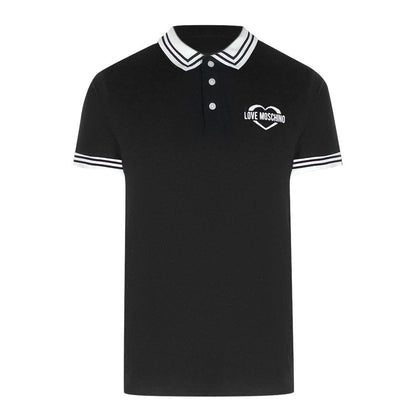 Black - Front - Love Moschino Mens Cotton Polo Shirt