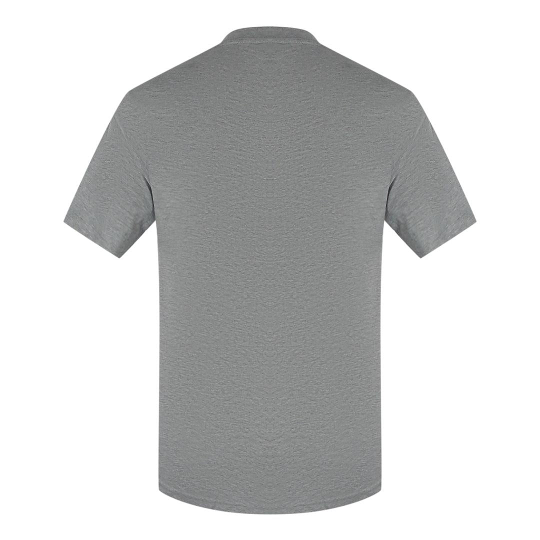 Grey - Back - Love Moschino Mens Box Logo T-Shirt