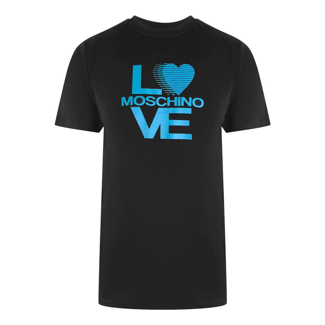 Black - Front - Love Moschino Mens Love Cotton T-Shirt