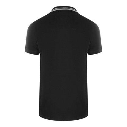 Black - Back - Love Moschino Mens Box Logo Cotton Polo Shirt