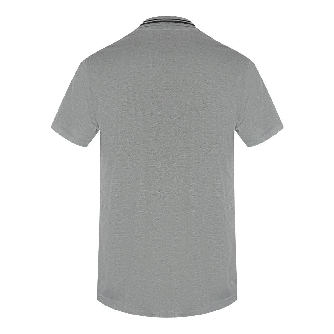 Grey - Back - Love Moschino Mens Box Logo Cotton Polo Shirt