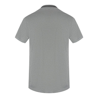 Grey - Back - Love Moschino Mens Box Logo Cotton Polo Shirt
