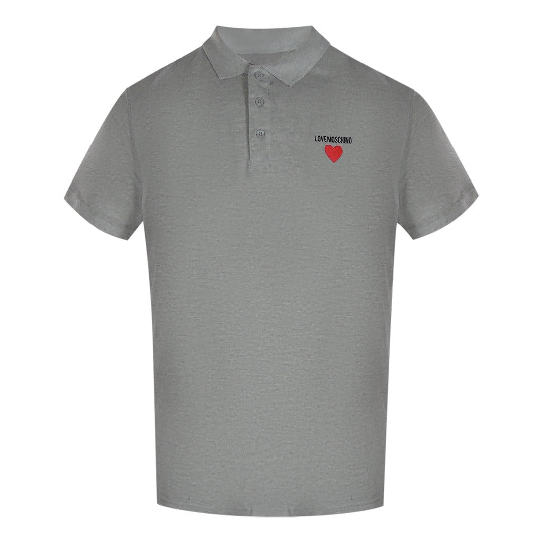 Grey - Front - Love Moschino Mens Cotton Short-Sleeved Polo Shirt
