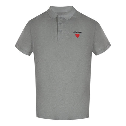 Grey - Front - Love Moschino Mens Cotton Short-Sleeved Polo Shirt