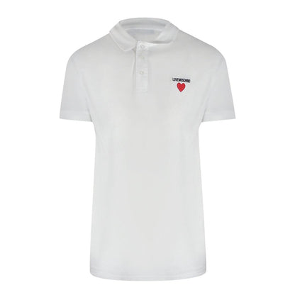 White - Front - Love Moschino Mens Cotton Short-Sleeved Polo Shirt