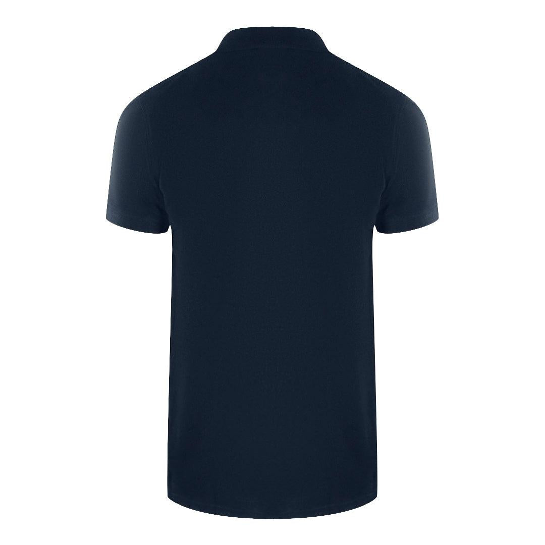 Navy Blue - Back - Love Moschino Mens Cotton Short-Sleeved Polo Shirt