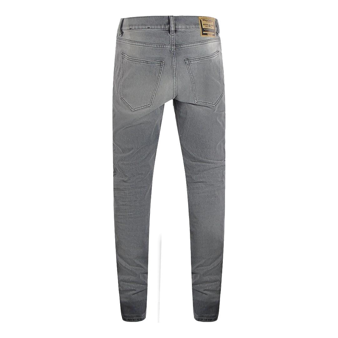 Grey Wash - Back - Diesel Mens 2019 D-Strukt-R Cotton Denim Jeans