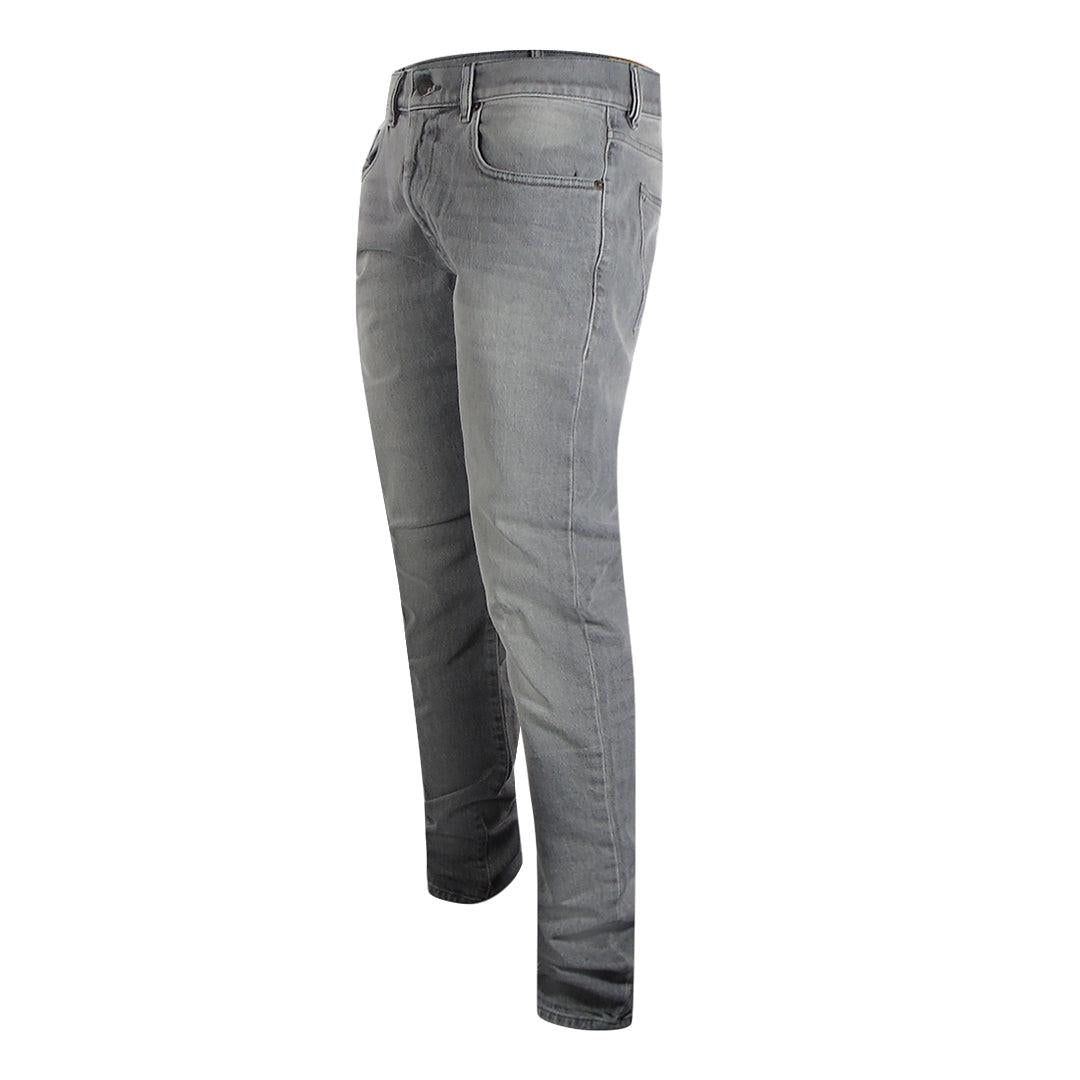 Grey Wash - Side - Diesel Mens 2019 D-Strukt-R Cotton Denim Jeans