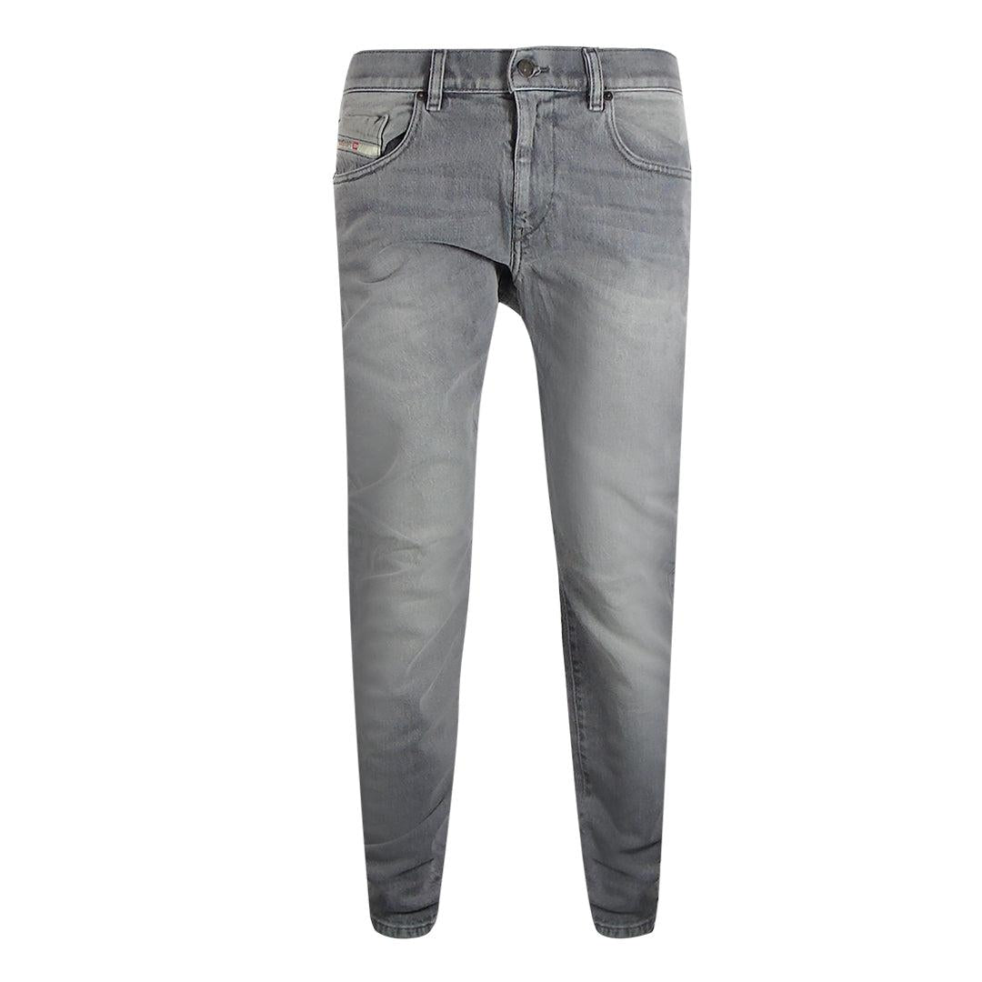 Grey Wash - Front - Diesel Mens 2019 D-Strukt-R Cotton Denim Jeans