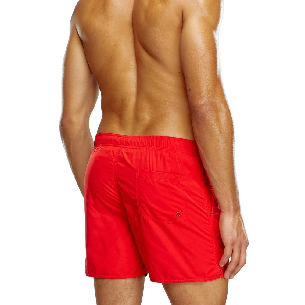 Red - Back - Diesel Mens BMBX-Nico Swim Shorts