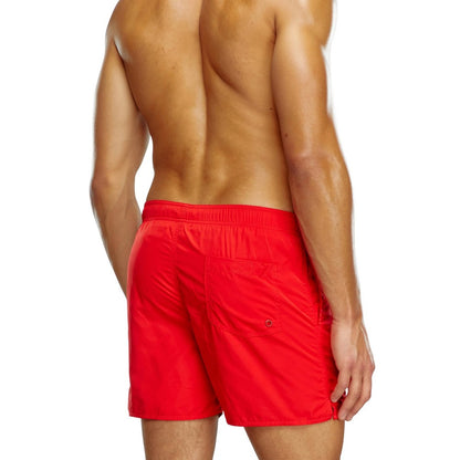 Red - Back - Diesel Mens BMBX-Nico Swim Shorts
